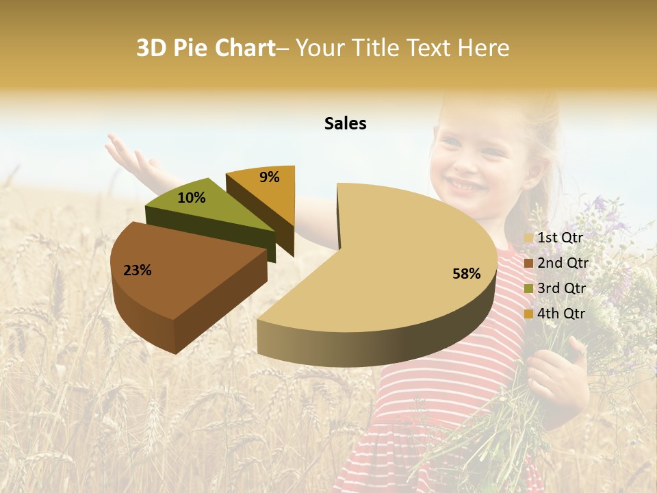Grass Child Nature PowerPoint Template