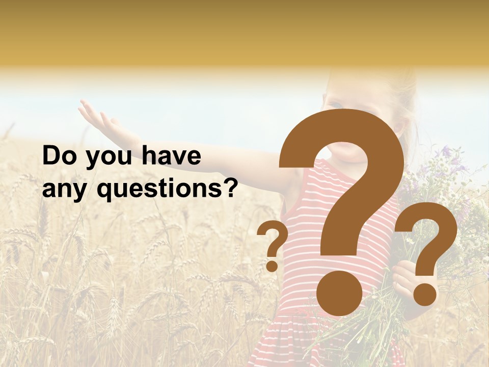 Grass Child Nature PowerPoint Template