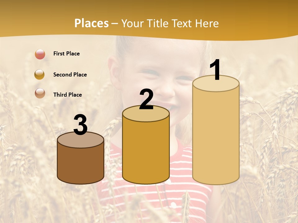 Wheat Spring Landscape PowerPoint Template