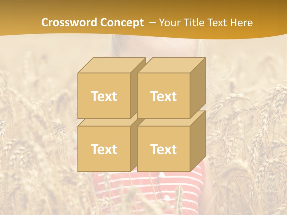 Wheat Spring Landscape PowerPoint Template