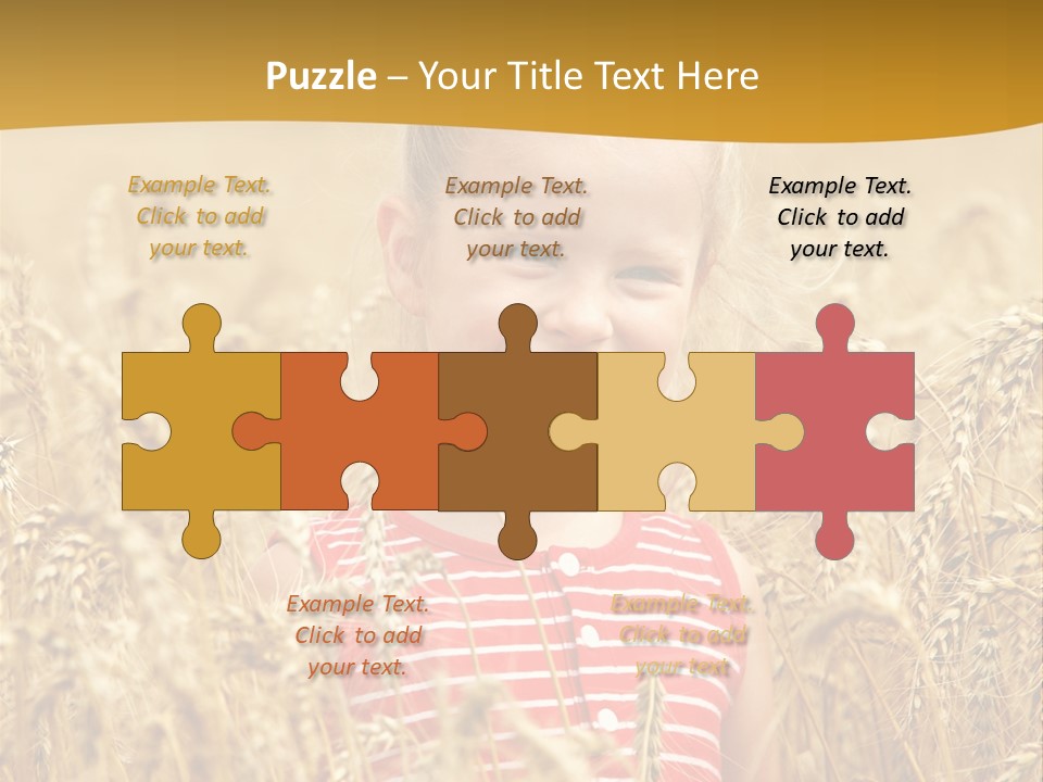 Wheat Spring Landscape PowerPoint Template