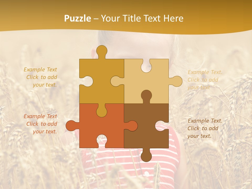 Wheat Spring Landscape PowerPoint Template