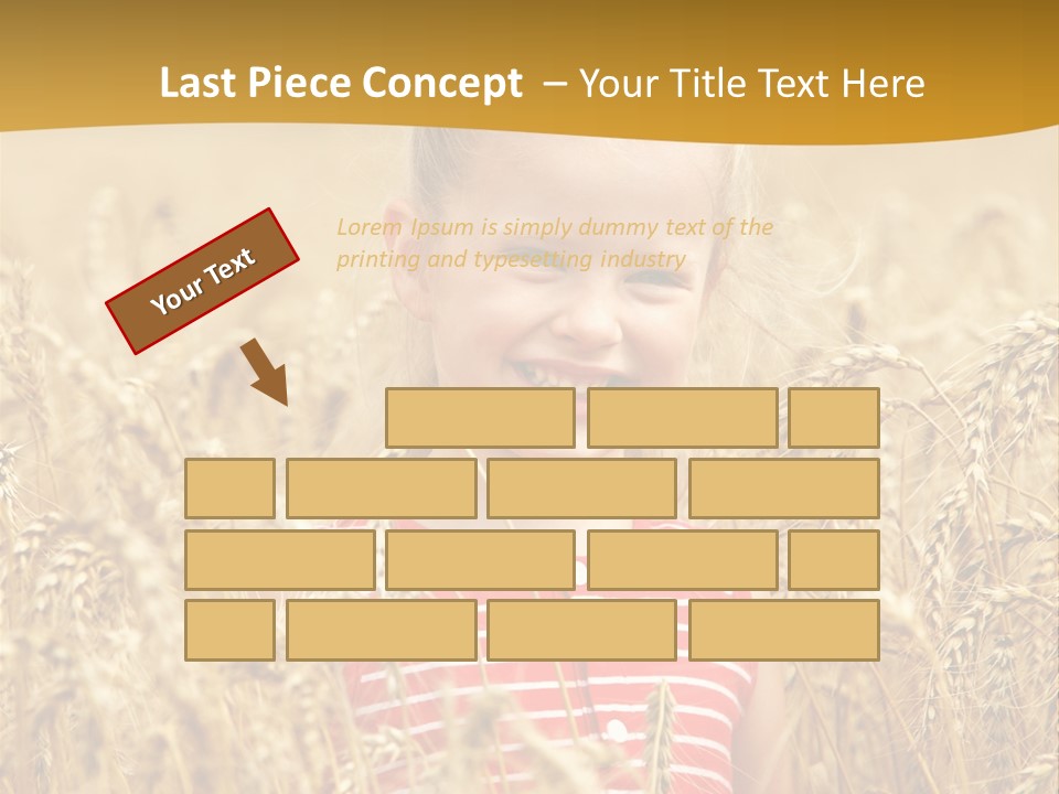 Wheat Spring Landscape PowerPoint Template