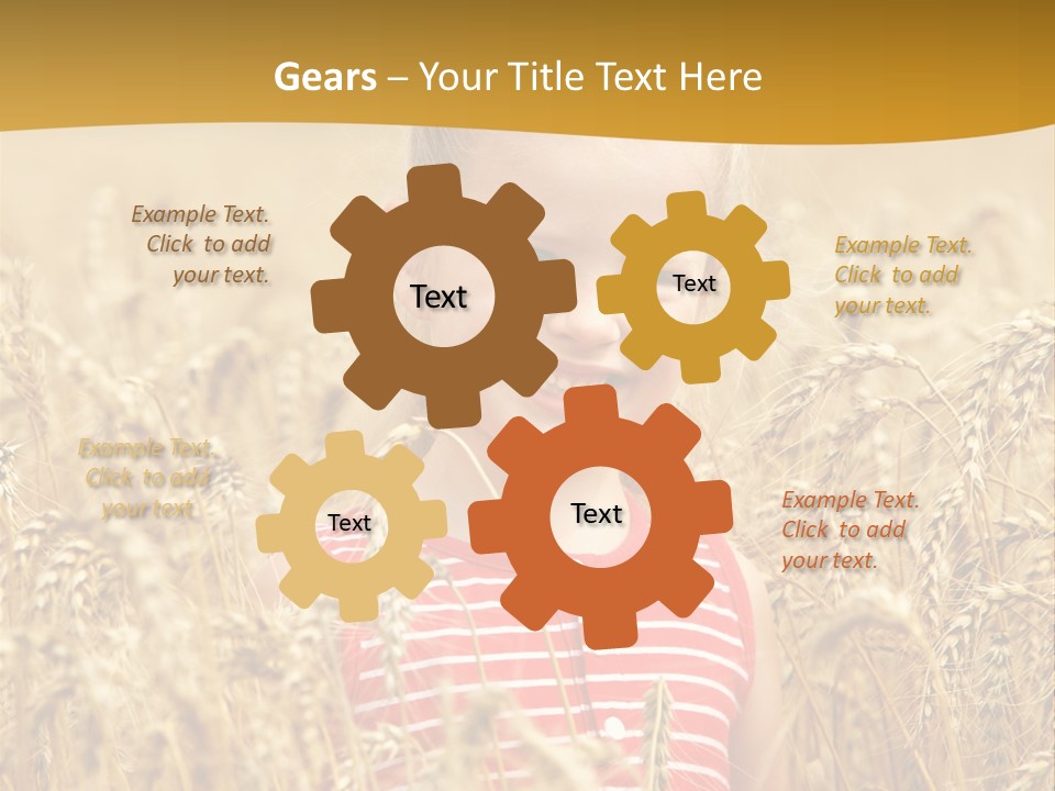 Wheat Spring Landscape PowerPoint Template