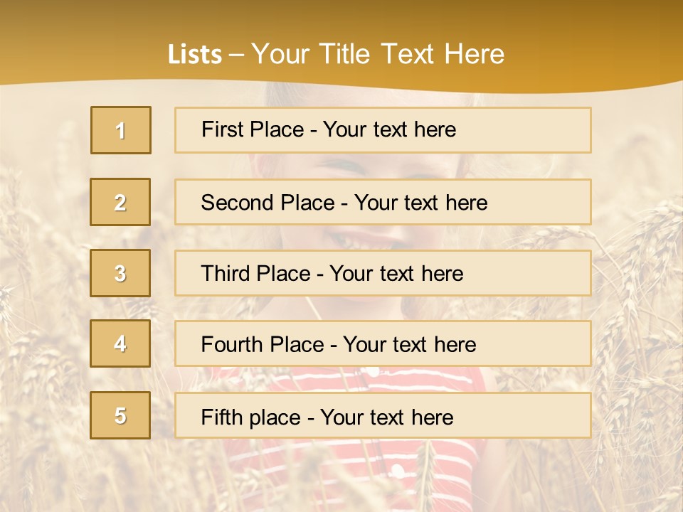 Wheat Spring Landscape PowerPoint Template