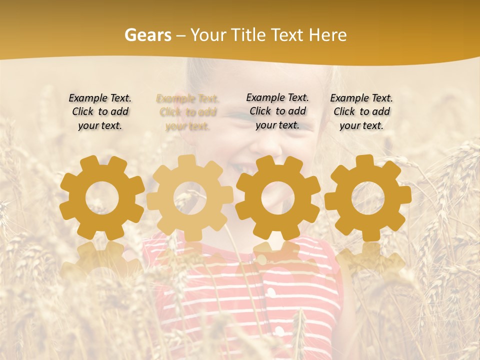 Wheat Spring Landscape PowerPoint Template