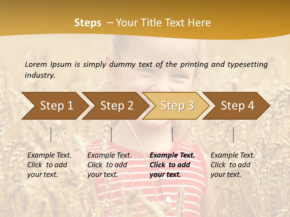 Wheat Spring Landscape PowerPoint Template