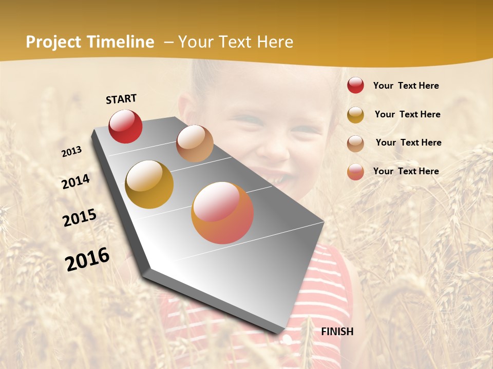 Wheat Spring Landscape PowerPoint Template