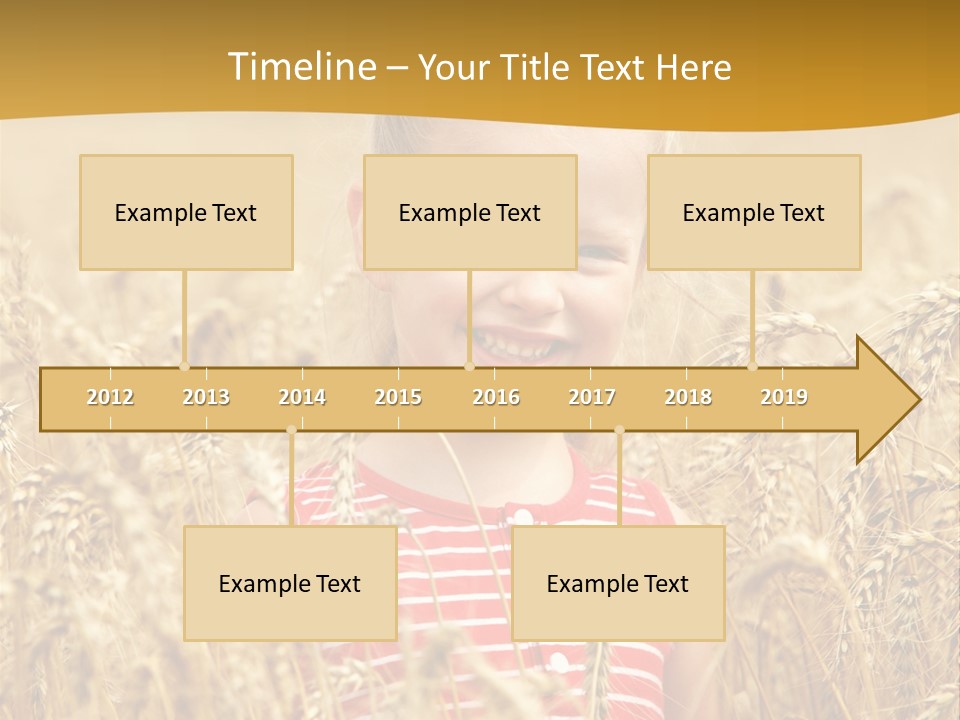 Wheat Spring Landscape PowerPoint Template