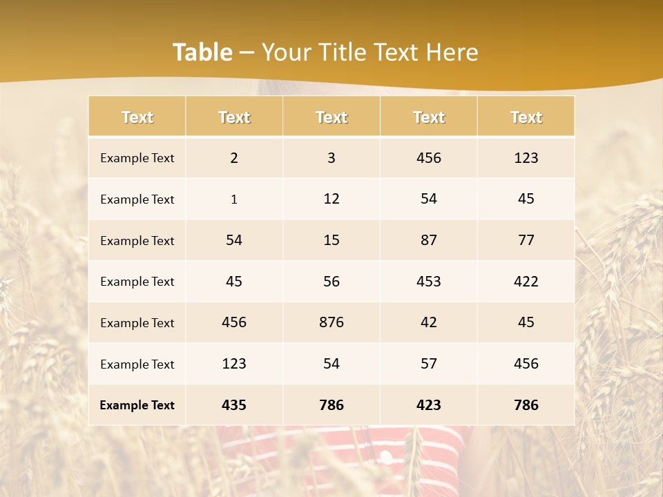 Wheat Spring Landscape PowerPoint Template