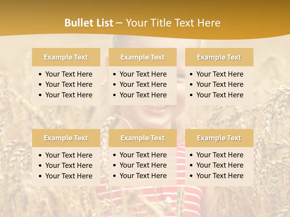 Wheat Spring Landscape PowerPoint Template