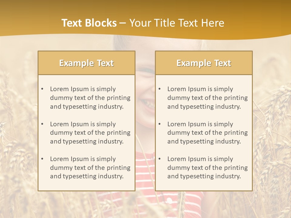 Wheat Spring Landscape PowerPoint Template