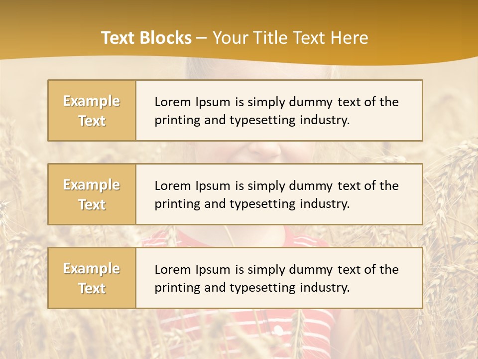 Wheat Spring Landscape PowerPoint Template