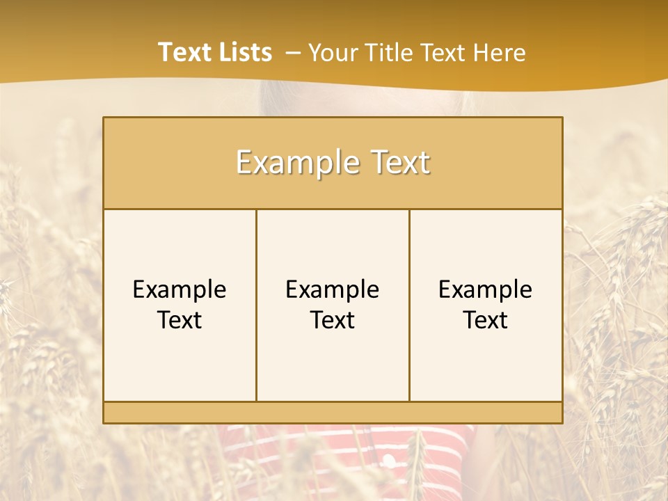 Wheat Spring Landscape PowerPoint Template