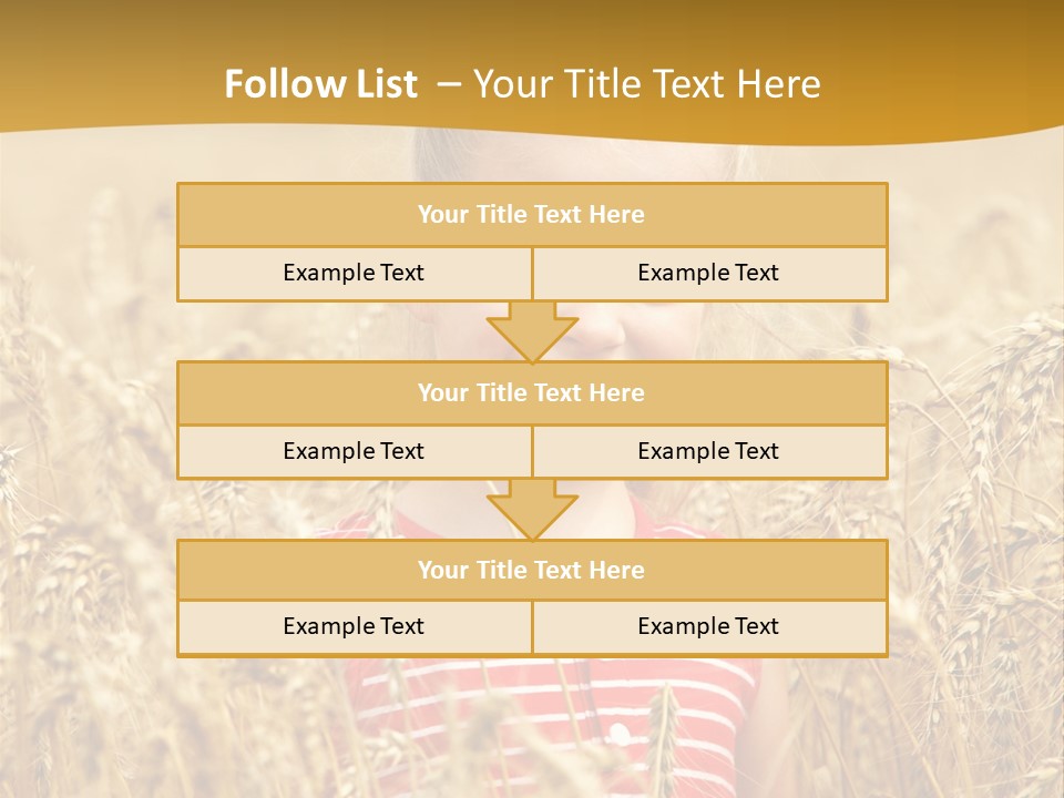 Wheat Spring Landscape PowerPoint Template