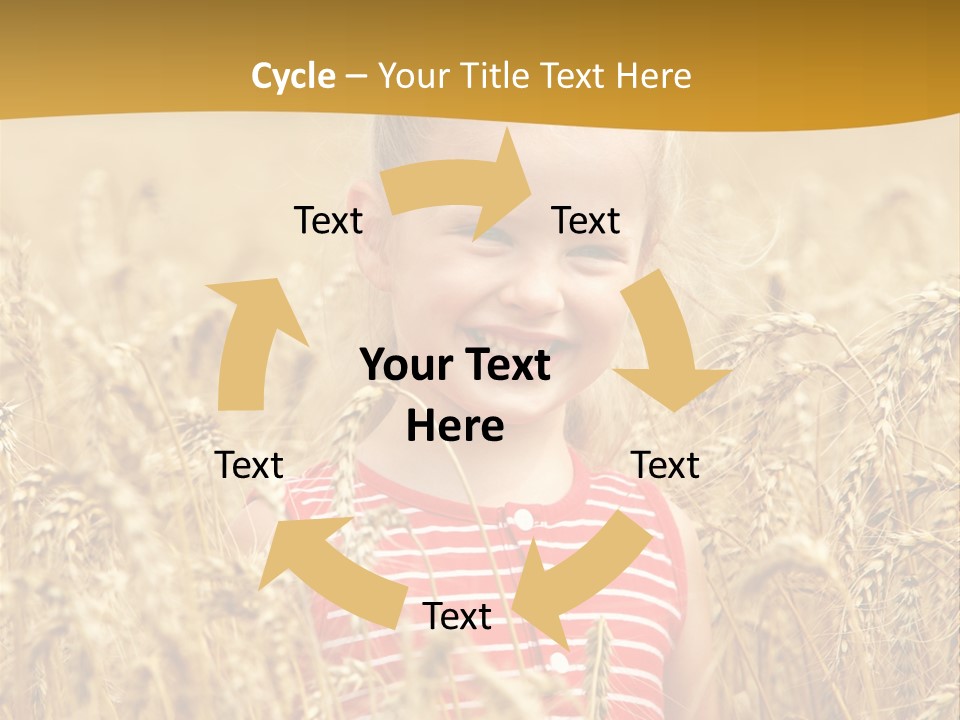 Wheat Spring Landscape PowerPoint Template