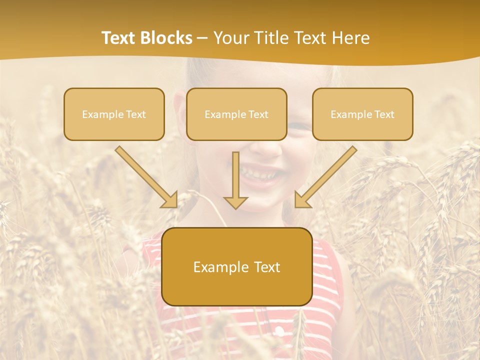 Wheat Spring Landscape PowerPoint Template