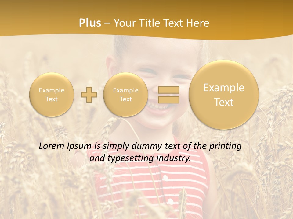 Wheat Spring Landscape PowerPoint Template