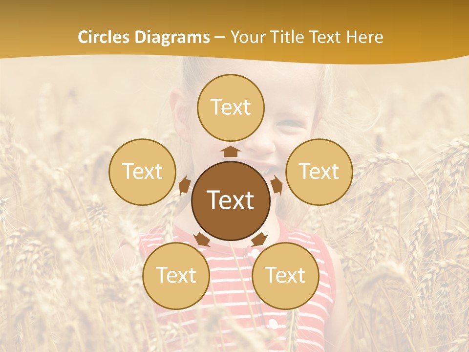 Wheat Spring Landscape PowerPoint Template