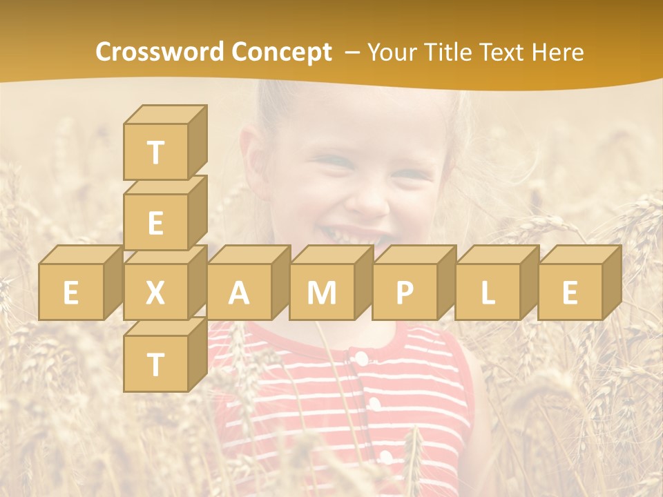 Wheat Spring Landscape PowerPoint Template