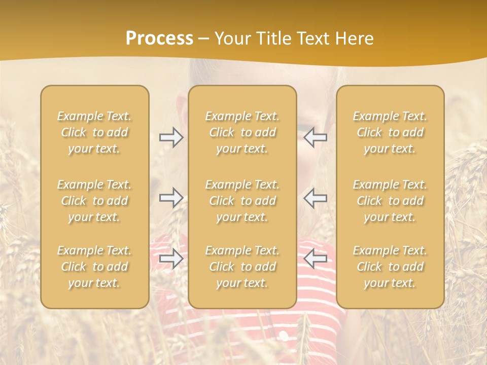 Wheat Spring Landscape PowerPoint Template