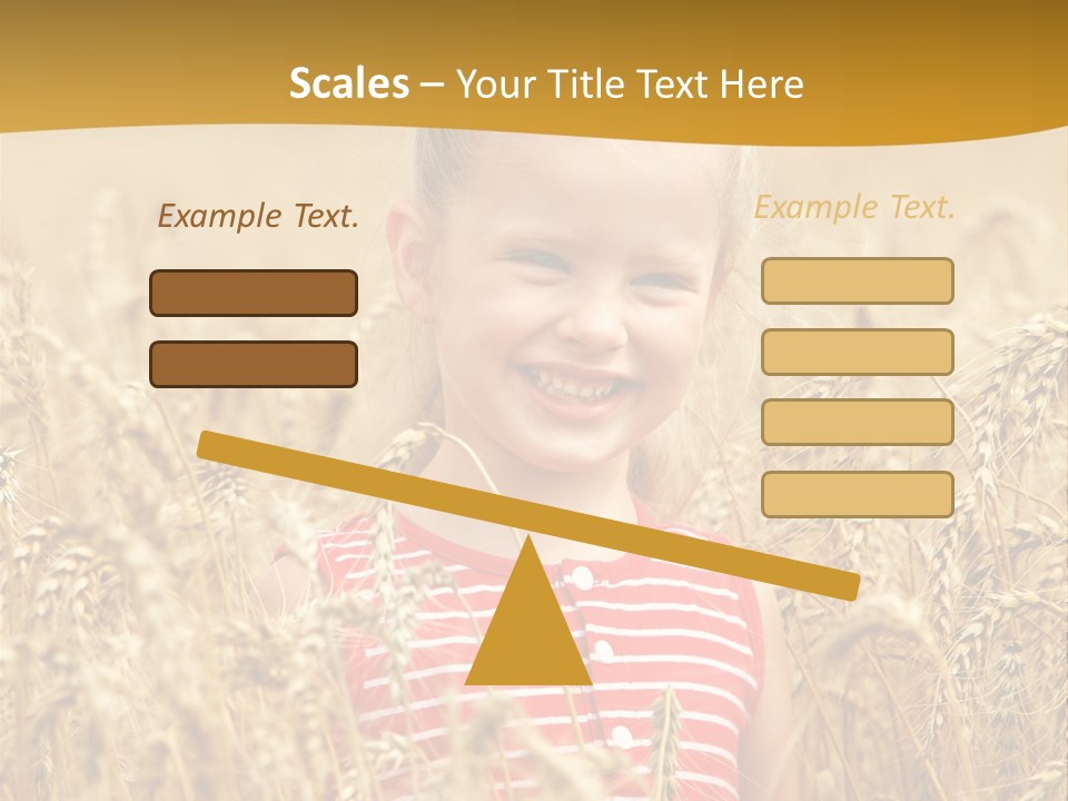 Wheat Spring Landscape PowerPoint Template