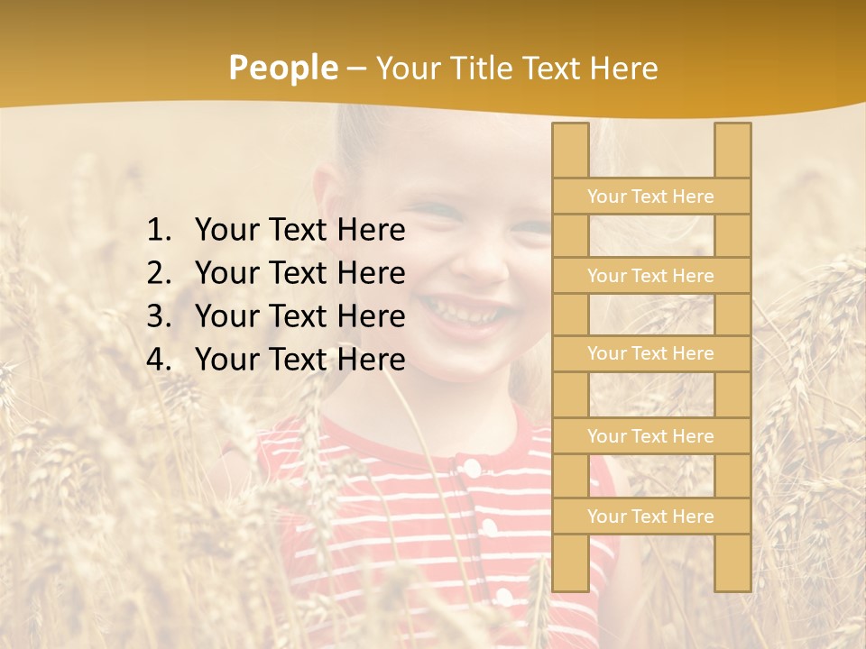 Wheat Spring Landscape PowerPoint Template
