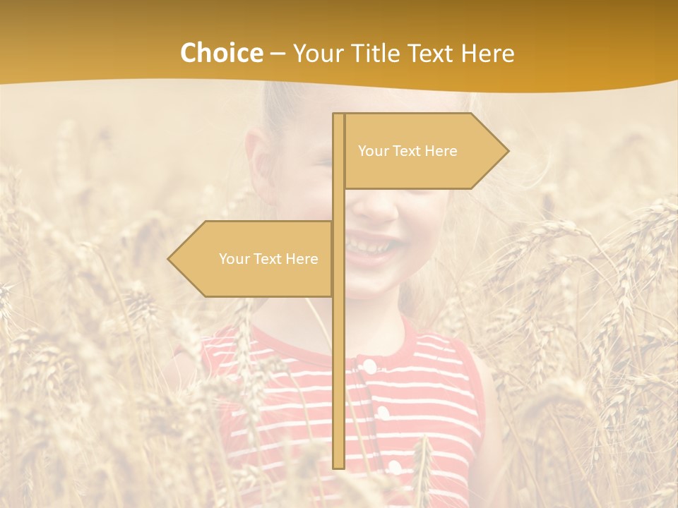 Wheat Spring Landscape PowerPoint Template