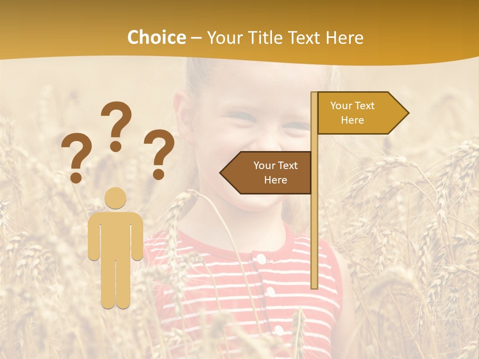 Wheat Spring Landscape PowerPoint Template