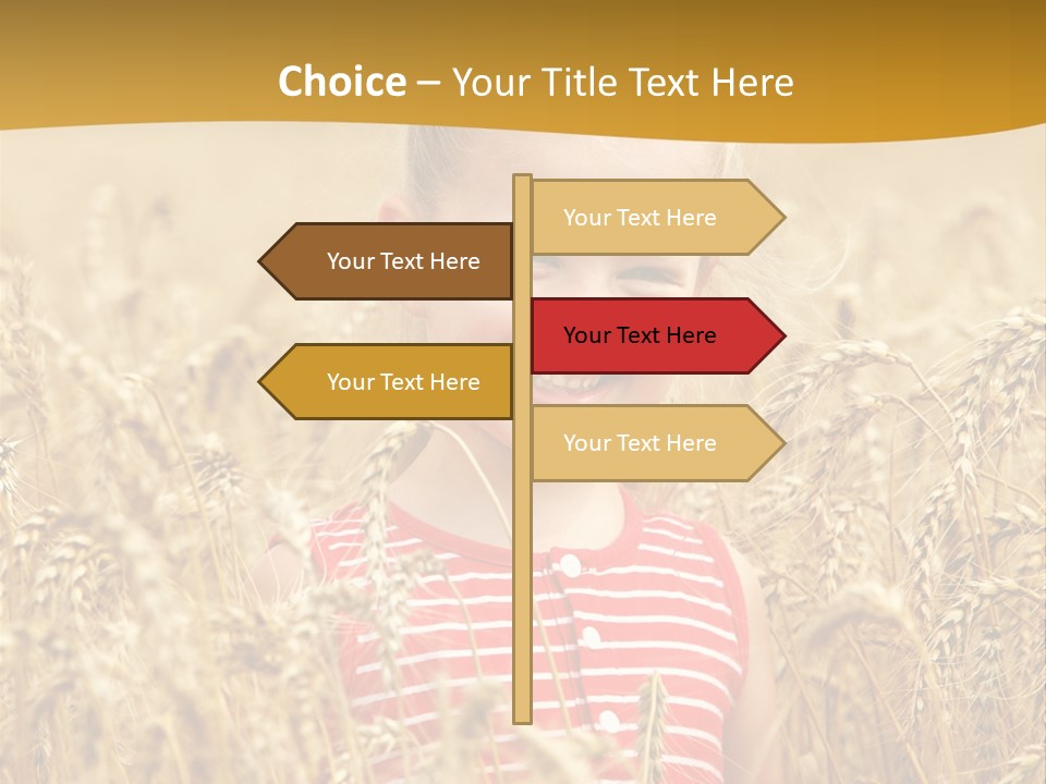Wheat Spring Landscape PowerPoint Template
