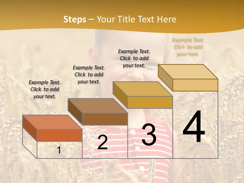 Wheat Spring Landscape PowerPoint Template