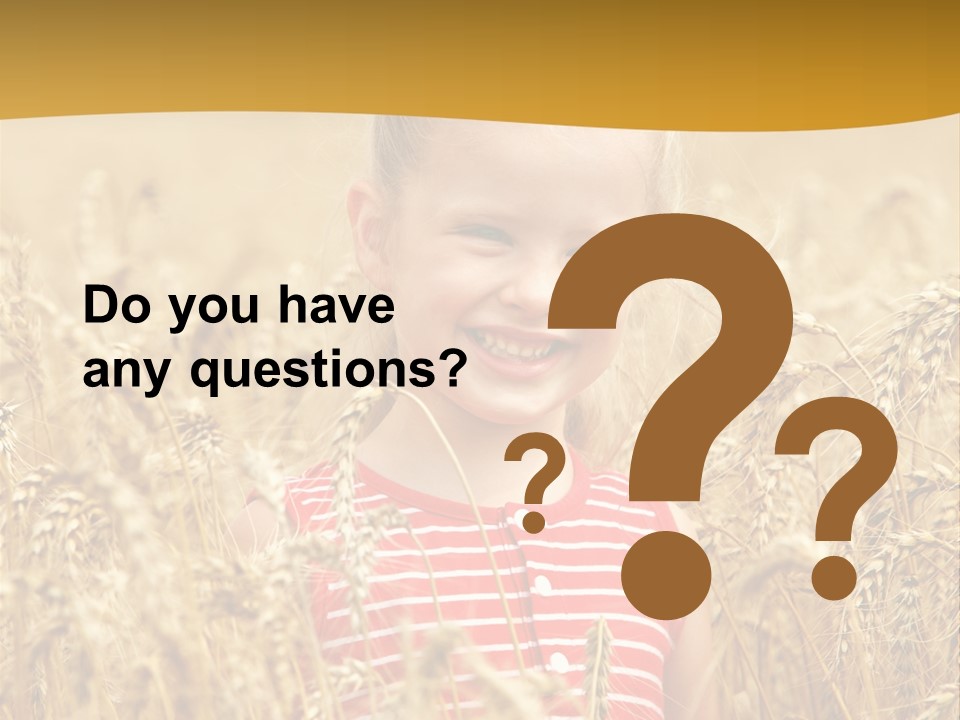 Wheat Spring Landscape PowerPoint Template