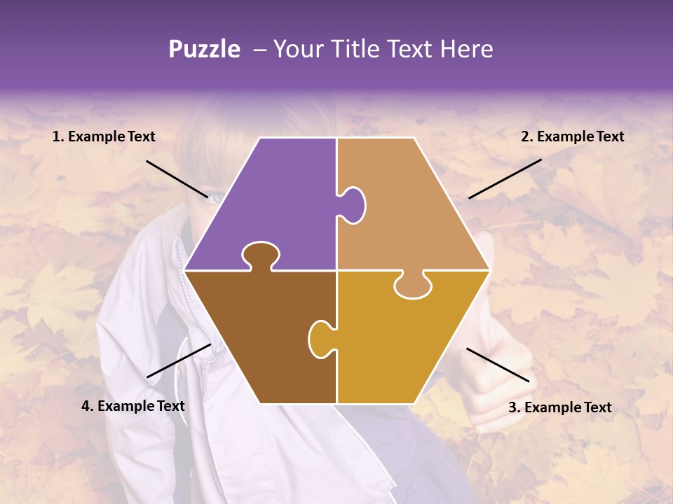 Maple Leaf Long Hair PowerPoint Template