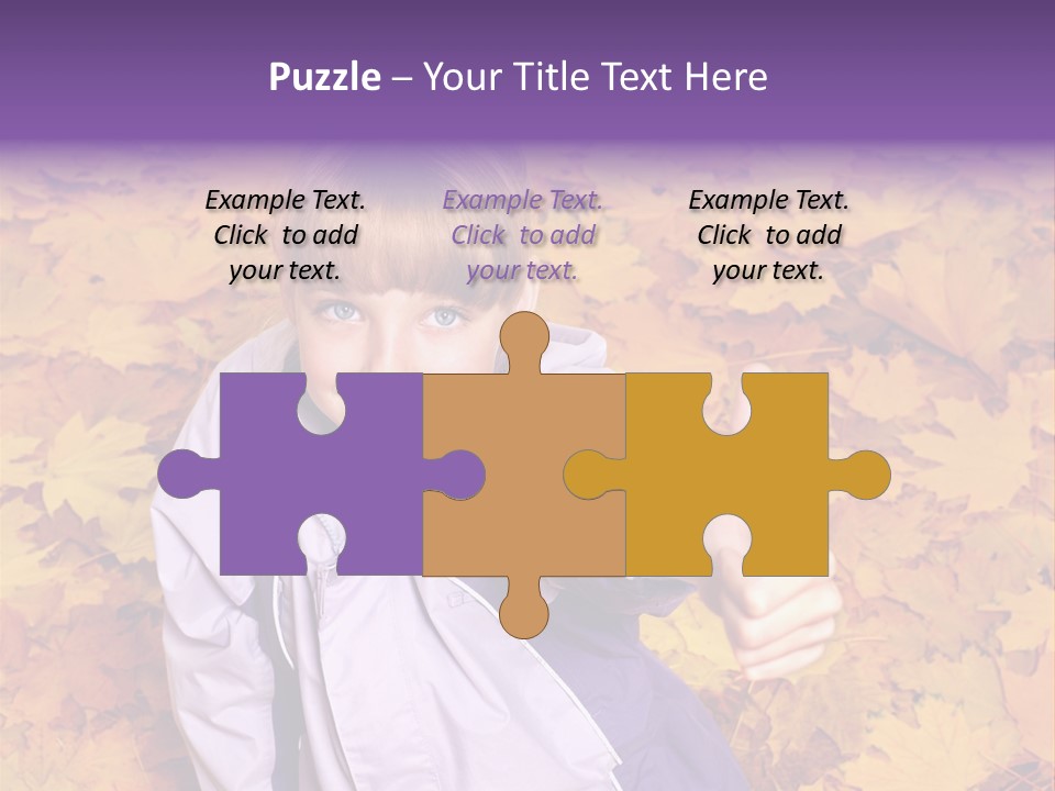 Maple Leaf Long Hair PowerPoint Template