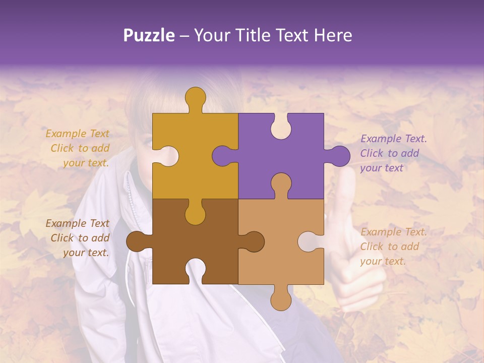 Maple Leaf Long Hair PowerPoint Template