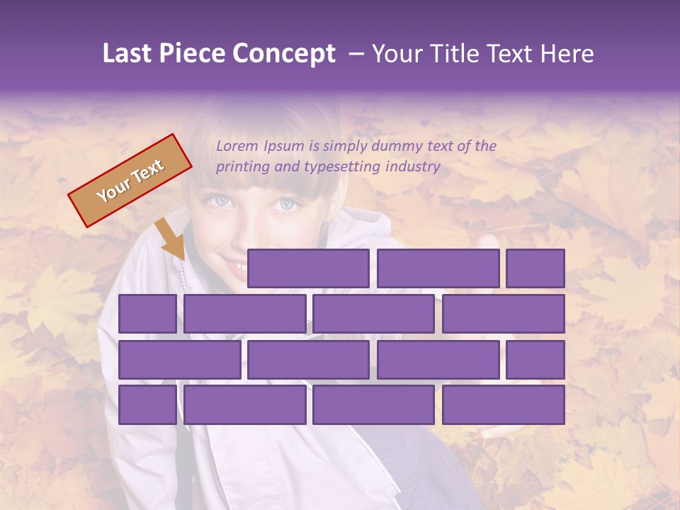 Maple Leaf Long Hair PowerPoint Template