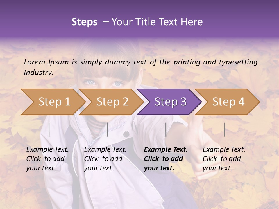 Maple Leaf Long Hair PowerPoint Template