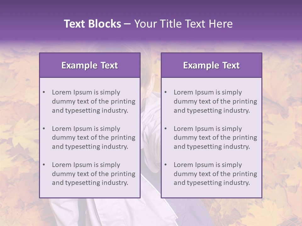 Maple Leaf Long Hair PowerPoint Template