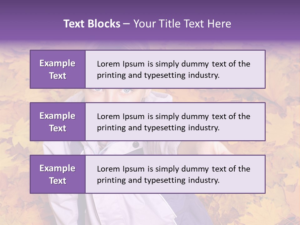 Maple Leaf Long Hair PowerPoint Template