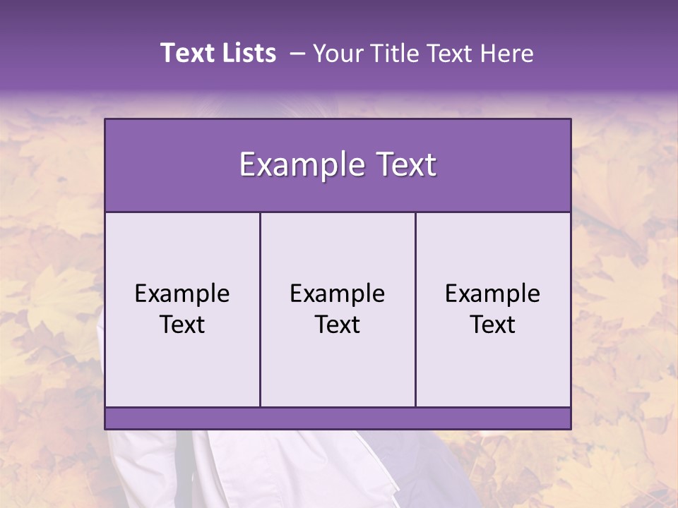 Maple Leaf Long Hair PowerPoint Template