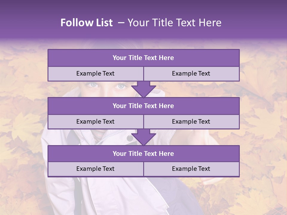 Maple Leaf Long Hair PowerPoint Template