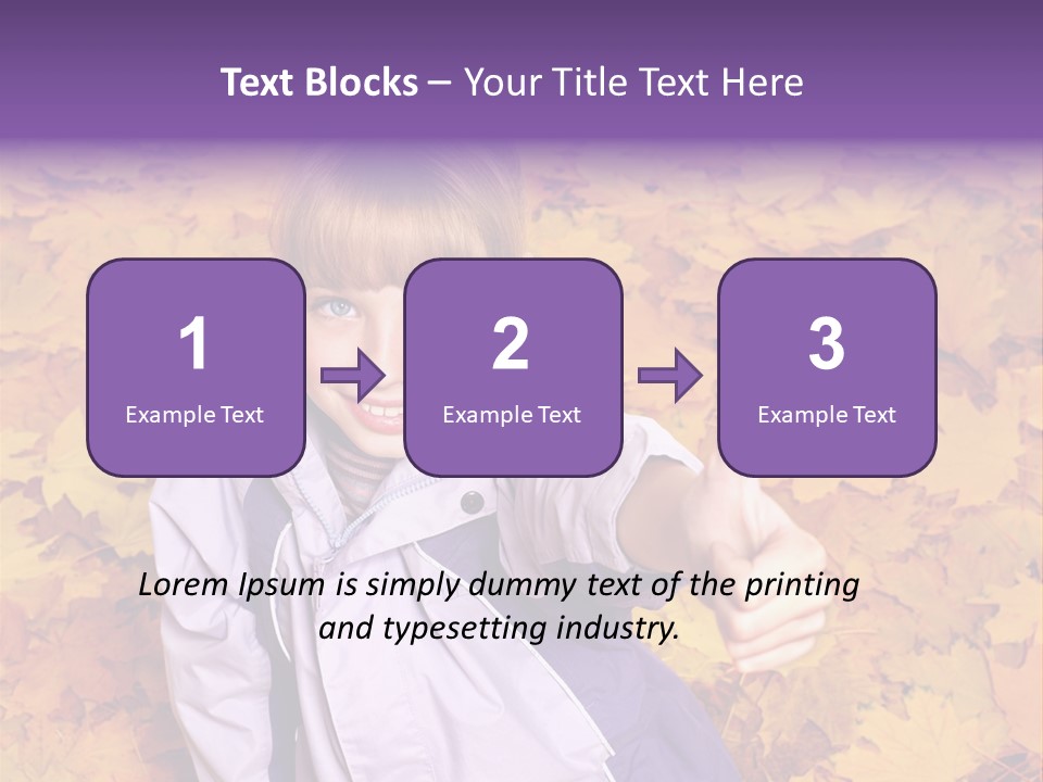 Maple Leaf Long Hair PowerPoint Template