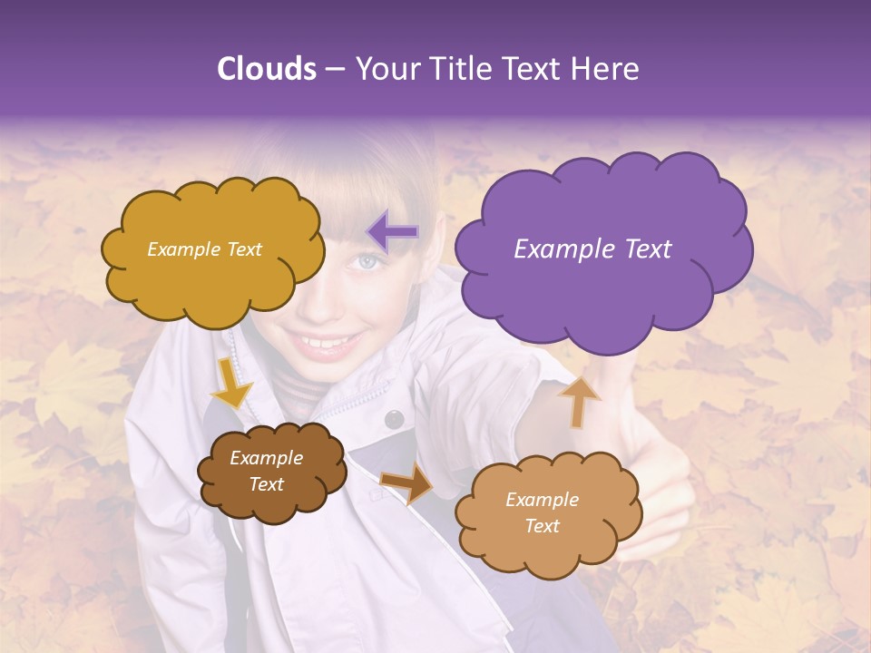 Maple Leaf Long Hair PowerPoint Template