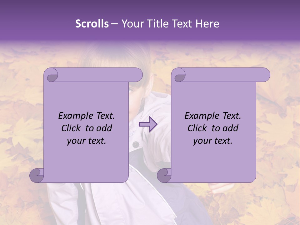 Maple Leaf Long Hair PowerPoint Template