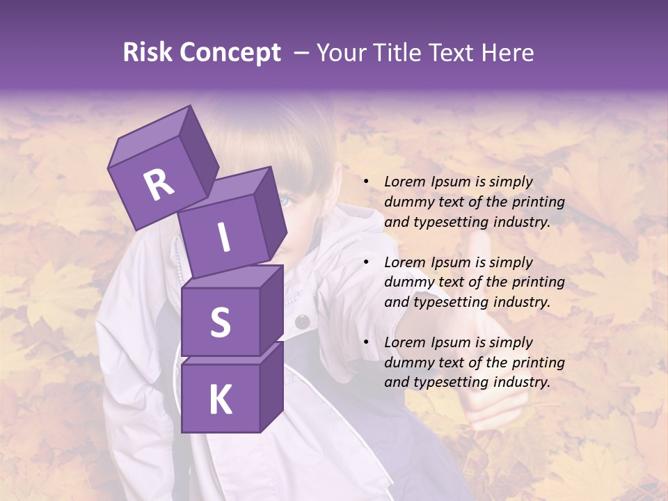 Maple Leaf Long Hair PowerPoint Template