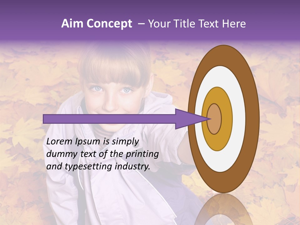 Maple Leaf Long Hair PowerPoint Template