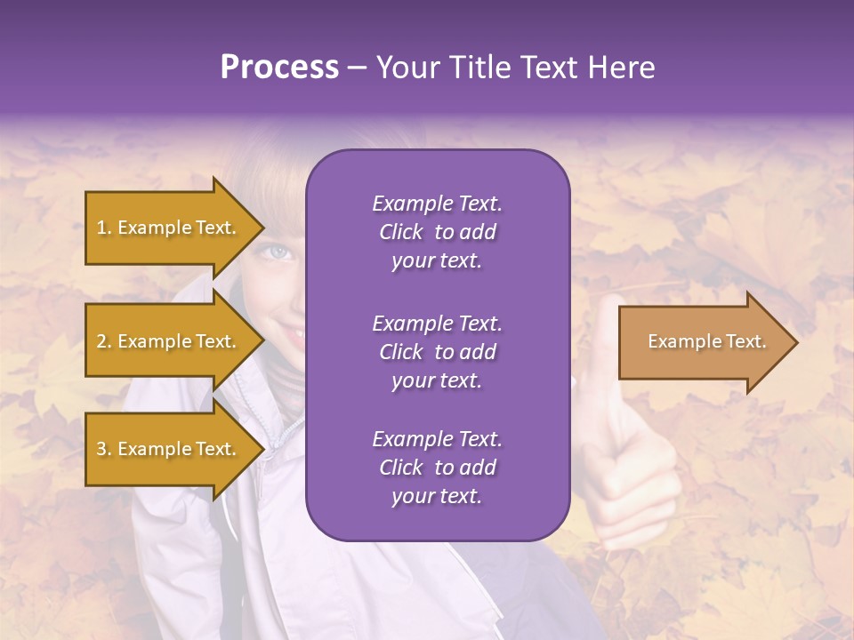 Maple Leaf Long Hair PowerPoint Template