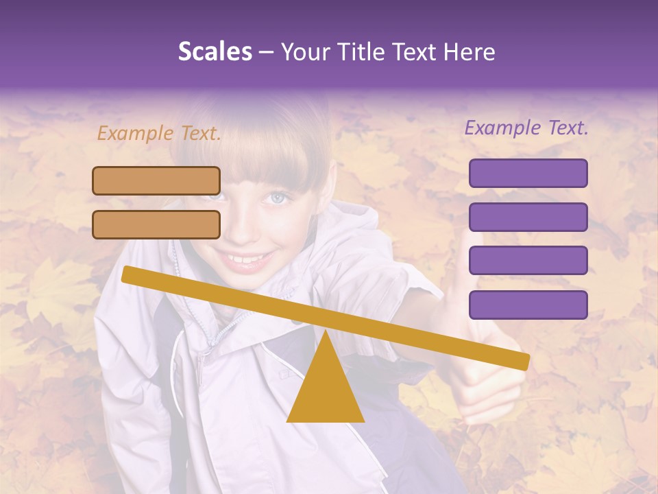 Maple Leaf Long Hair PowerPoint Template