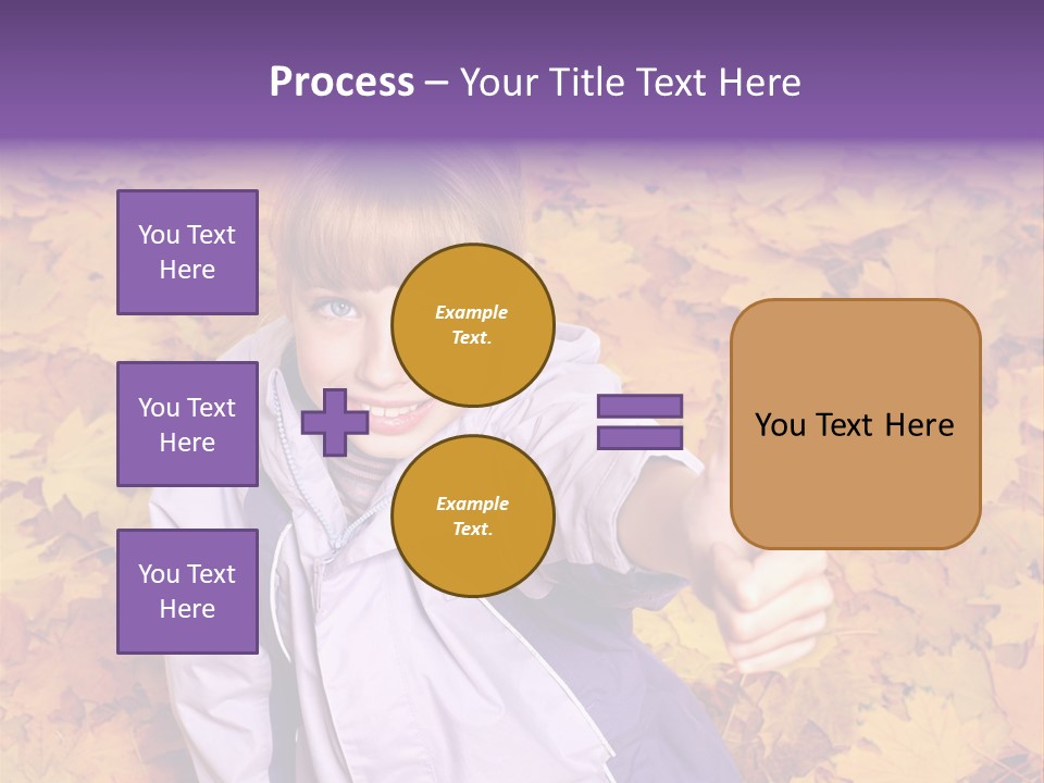 Maple Leaf Long Hair PowerPoint Template