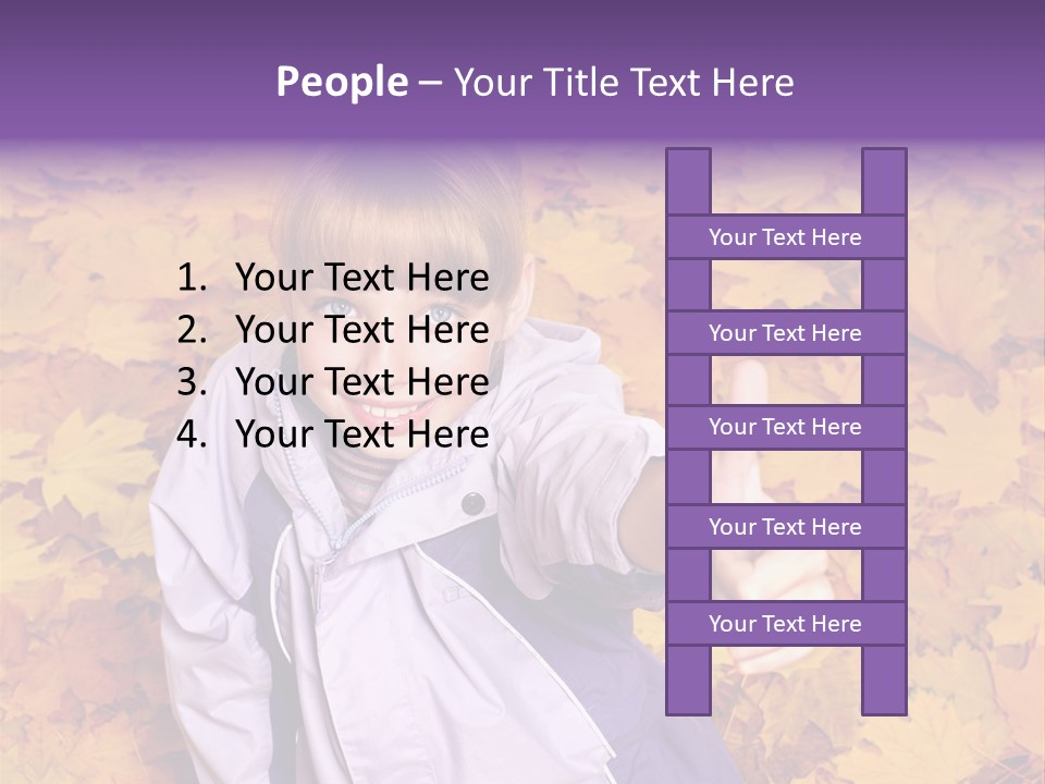 Maple Leaf Long Hair PowerPoint Template